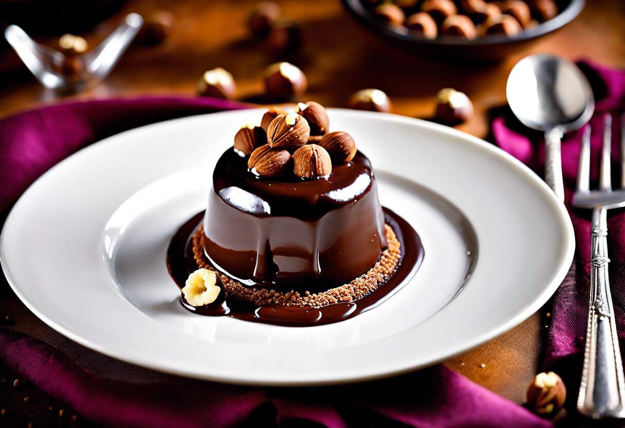 Fondants au coeur coulant de pâte à tartiner et noisettes