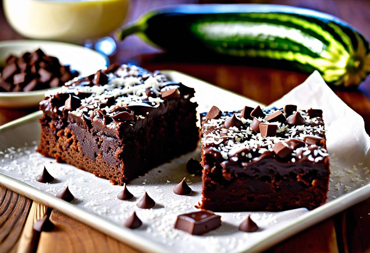 Recette facile de brownie à la courgette vegan : gourmandise saine !
