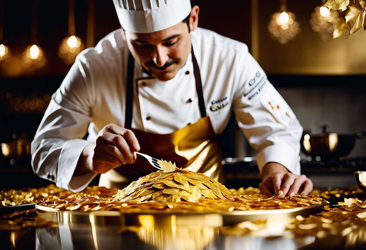 Feuilles d'or comestibles : mode d'emploi et inspiration