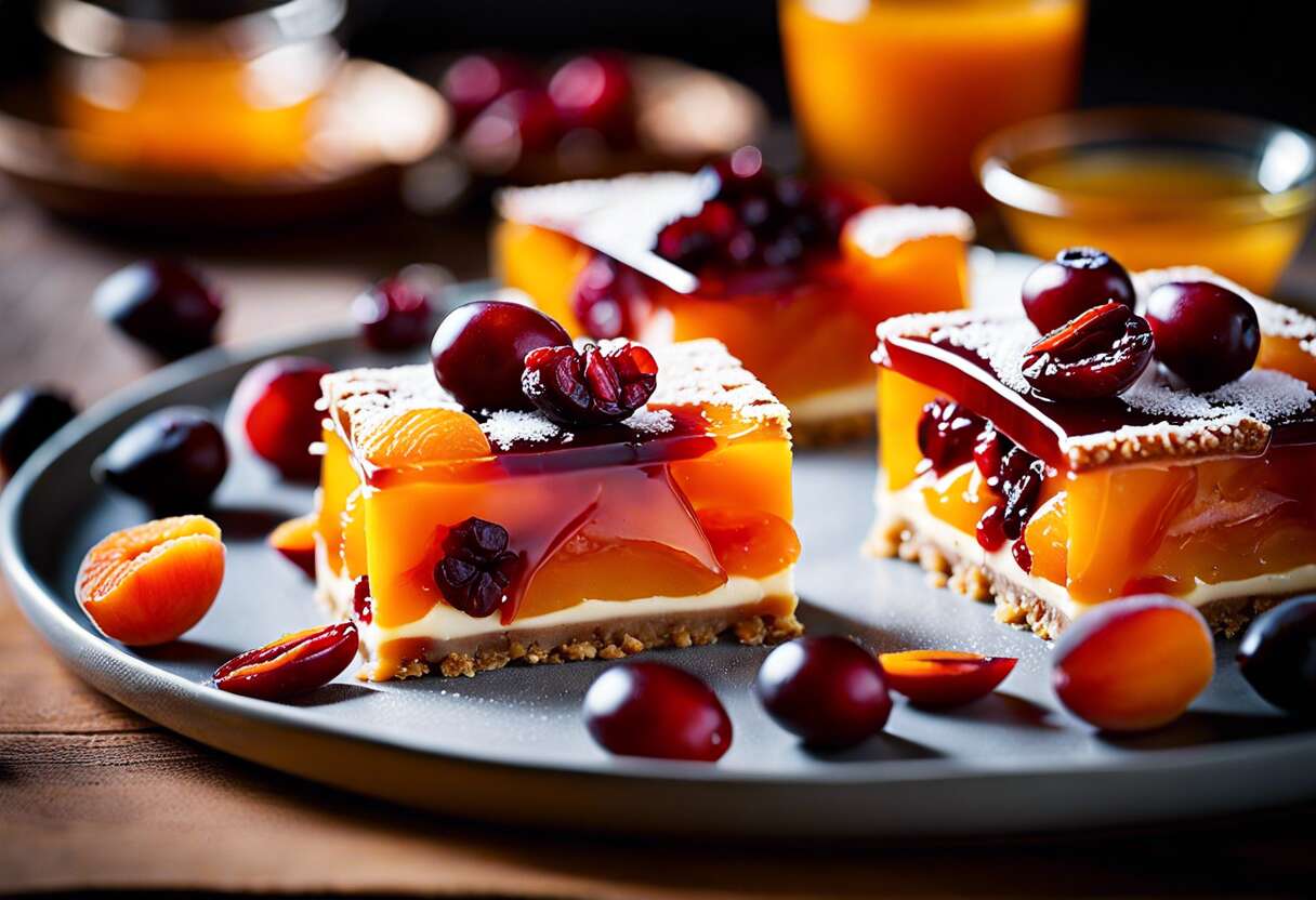 Entremets abricot et canneberge : recette vegan sans gluten
