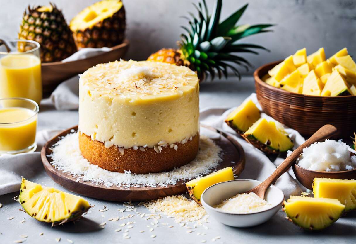 Gâteau semoule millet ananas coco vegan sans gluten : découvrez cette recette exotique !
