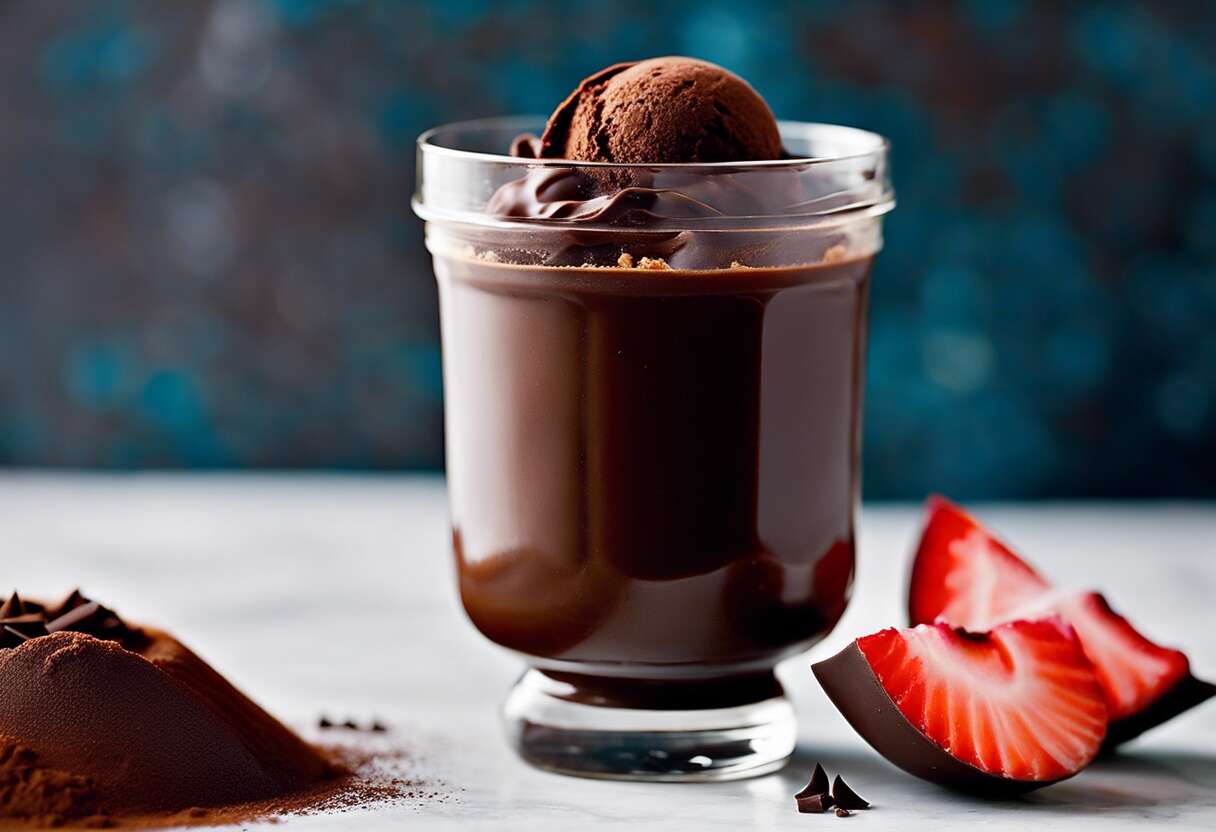 Chocolat intense : secrets d'un sorbet réussi