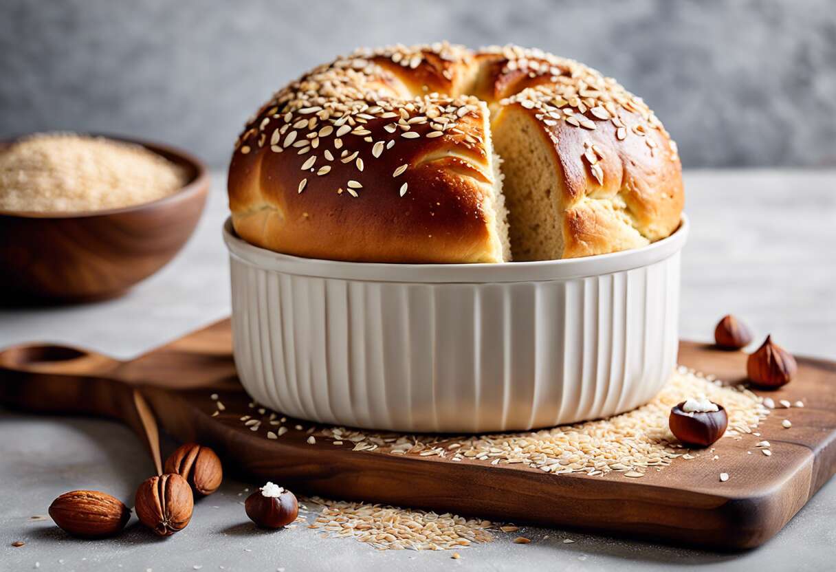 Brioches au sésame et aux noisettes vegan : recette facile et gourmande