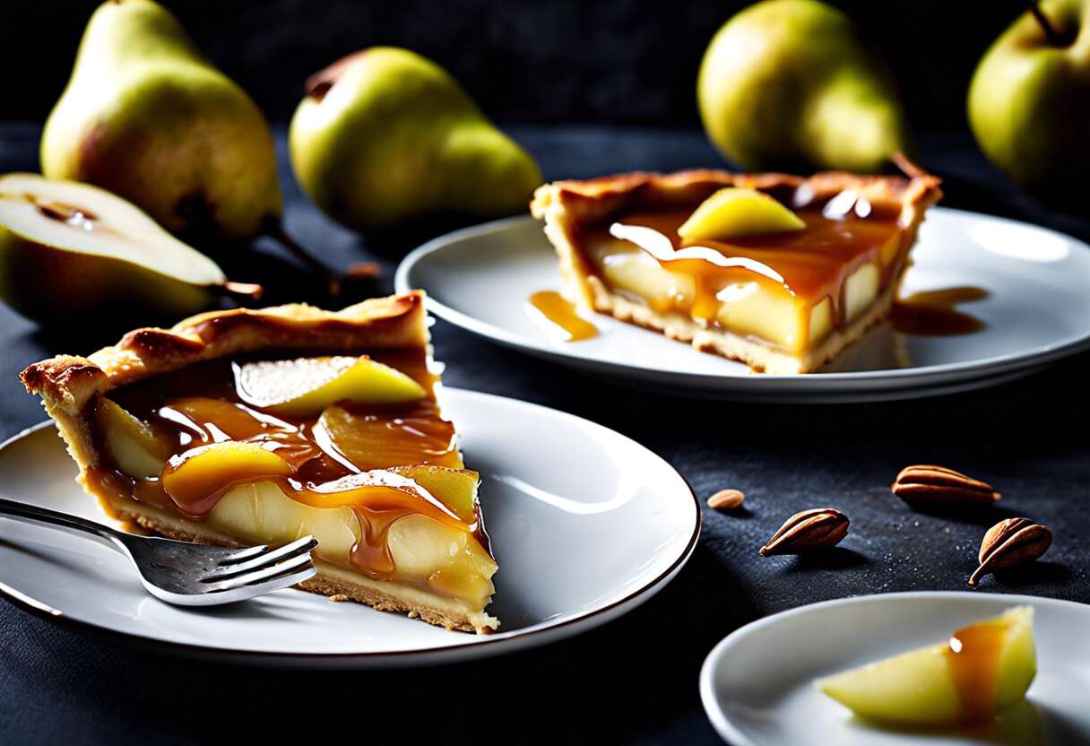 Tarte fine aux poires et caramel beurre salé : gourmandise et raffinement en quelques étapes