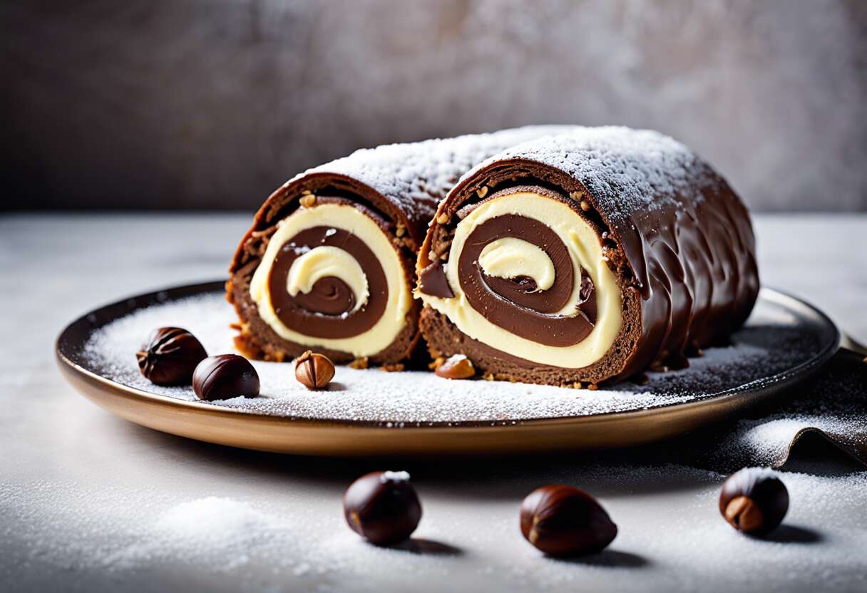 Comment revisiter la traditionnelle bûche aux marrons ?