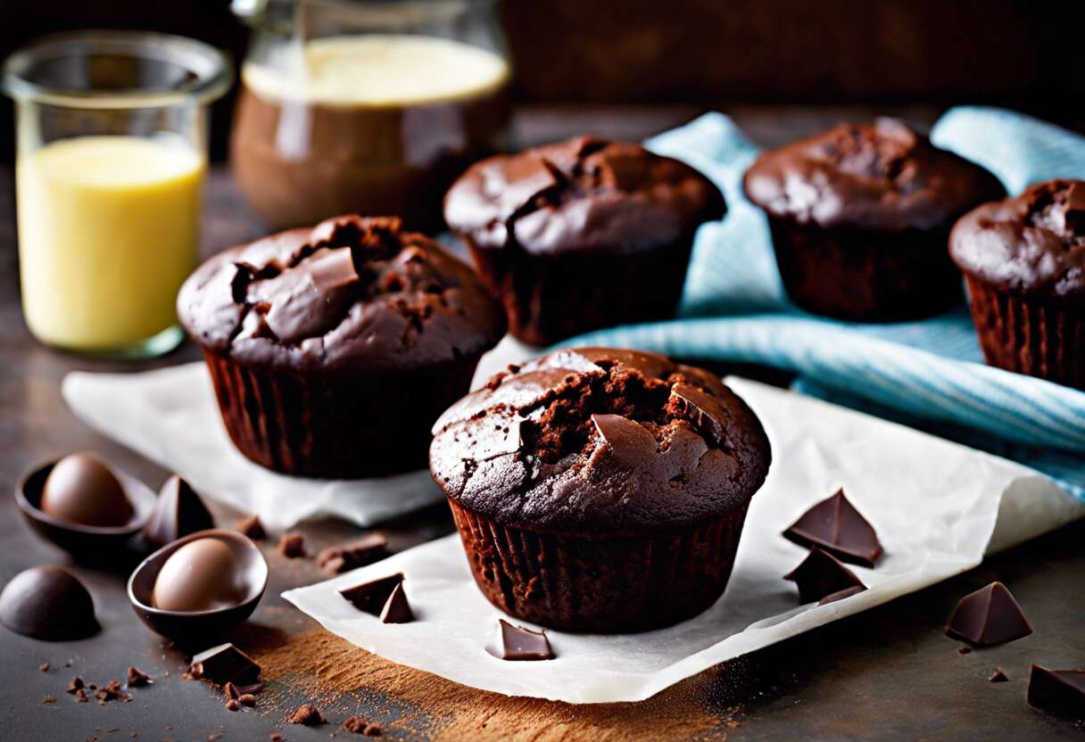 Muffins double chocolat : recette ultime pour les gourmands