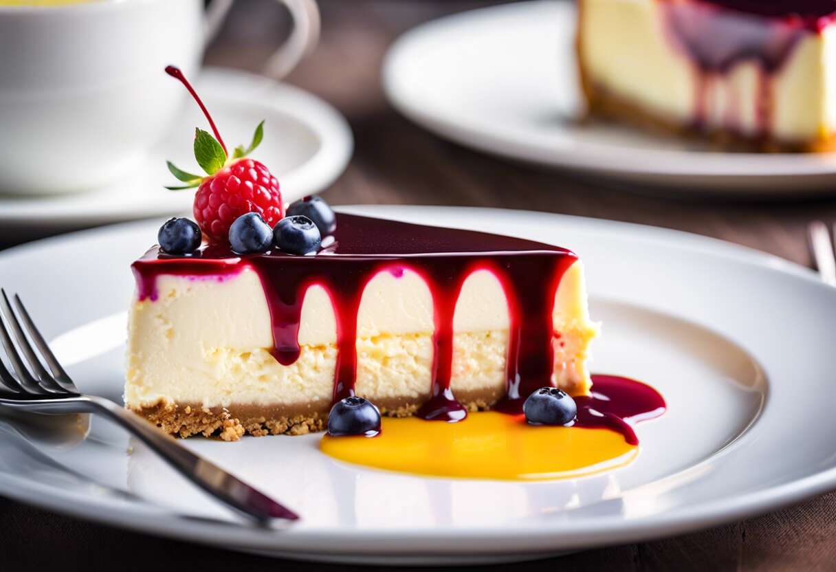 L’art du coulis sur cheesecake : saveurs et couleurs au rendez-vous