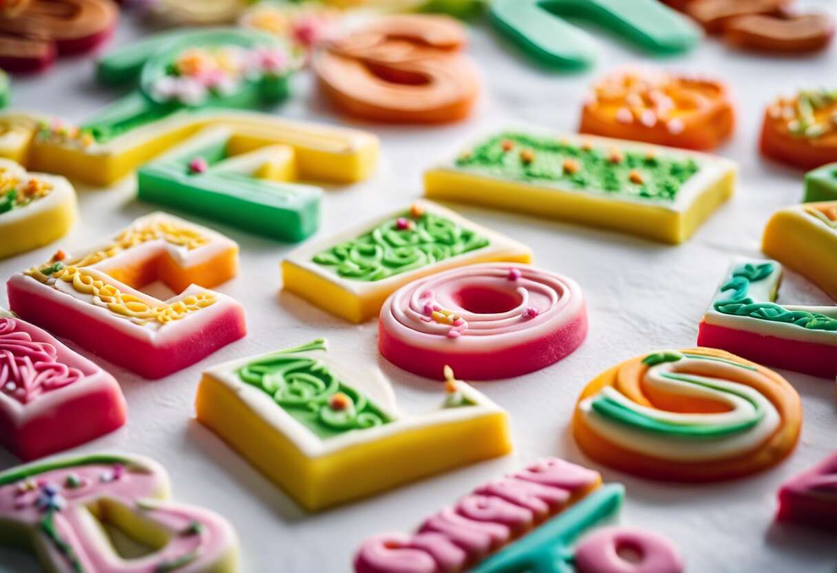 Réaliser des lettres et des chiffres parfaits avec la pâte à sucre