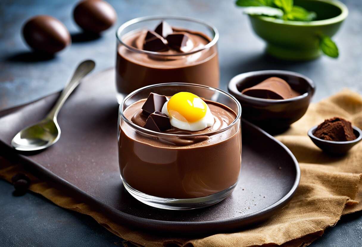 Recettes légères : mousses au chocolat allégées en sucre