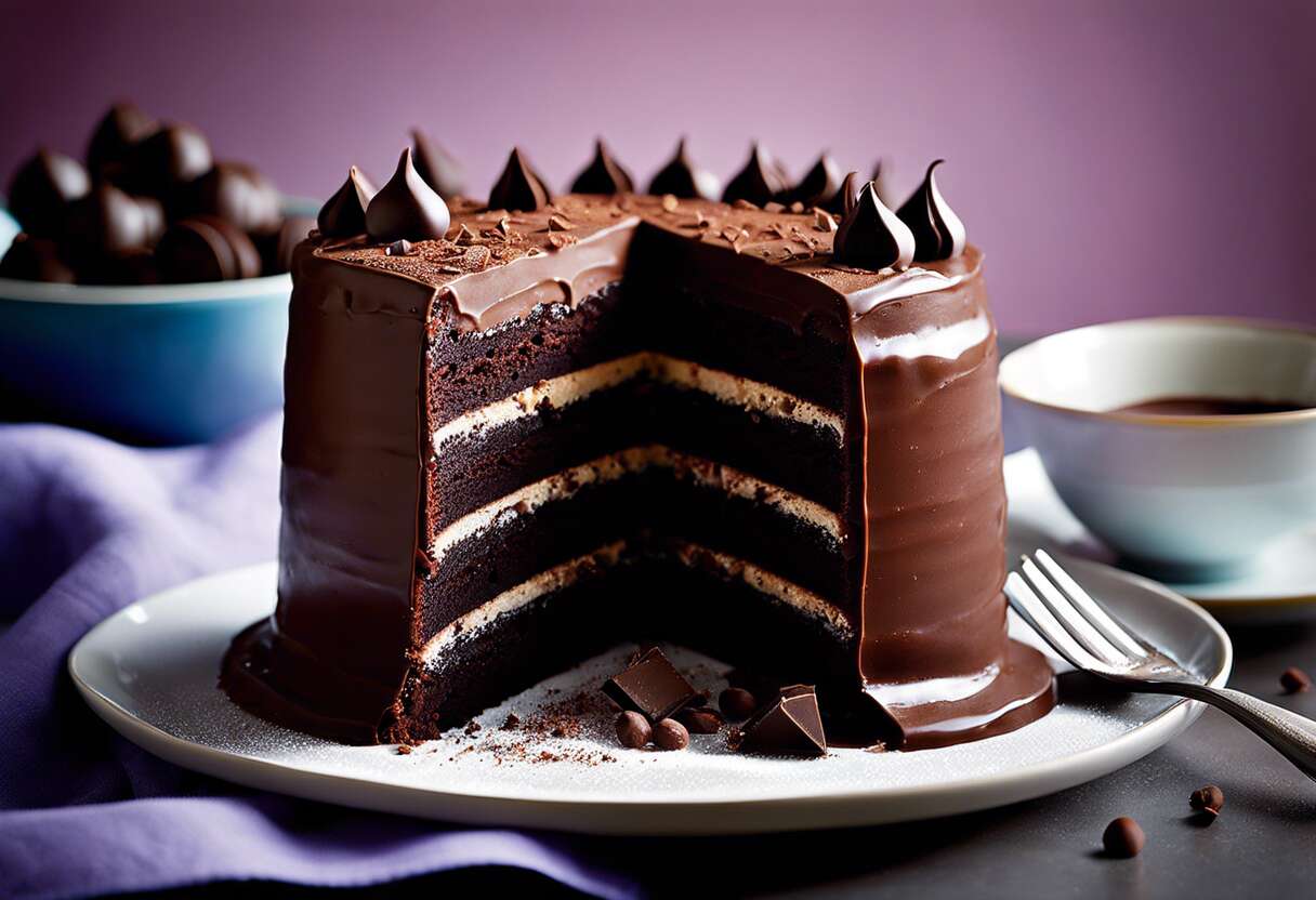 Évasion chocolatée : maîtriser l'art du layer cake tout chocolat