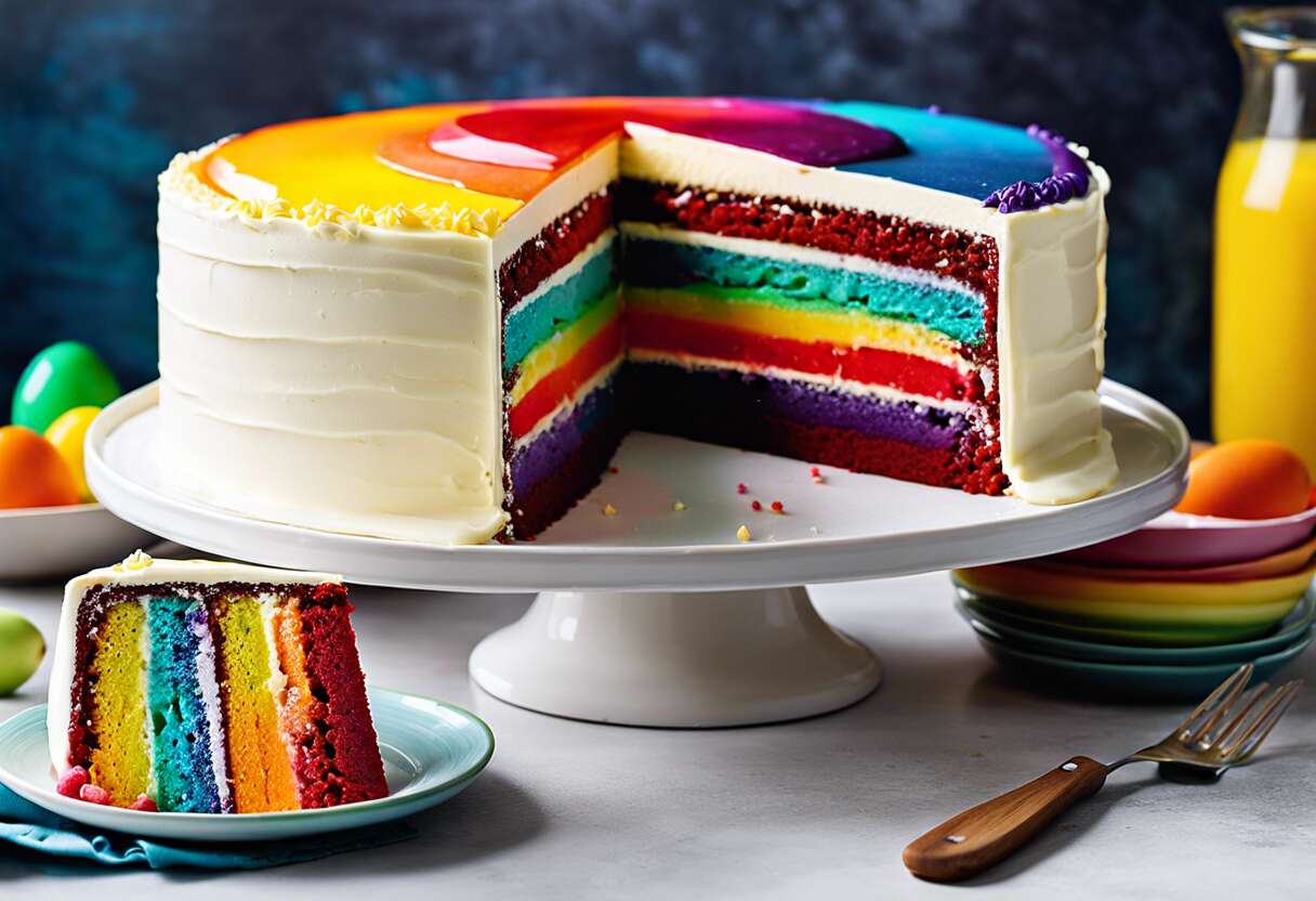 Recette facile de Rainbow Cake : votre gâteau arc-en-ciel étape par étape
