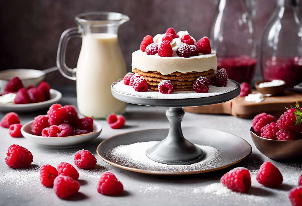 Recette Saint-Valentin : dôme framboise et spéculoos, un dessert romantique