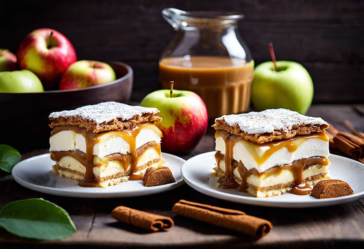 Recette de tiramisu aux pommes caramélisées et spéculoos