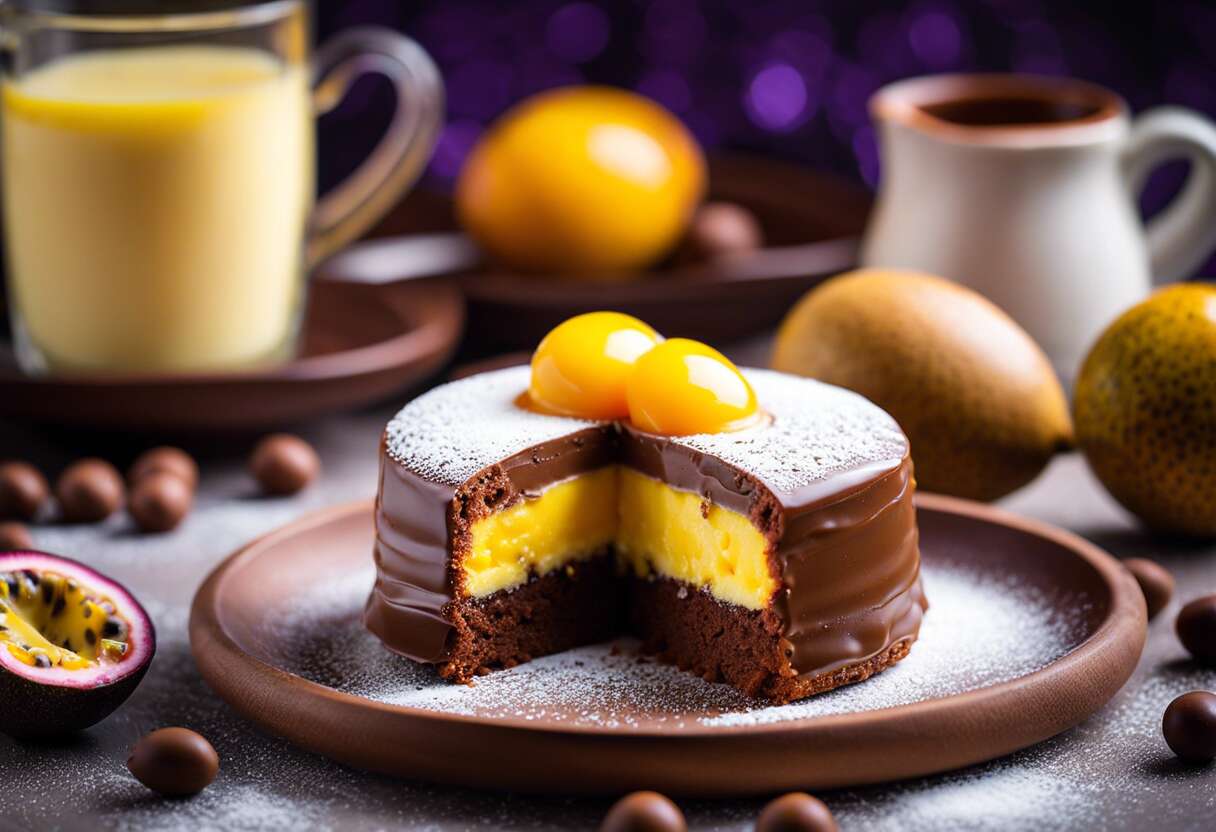 Recette moelleux au chocolat au lait et fruit de la passion : plaisir gourmand