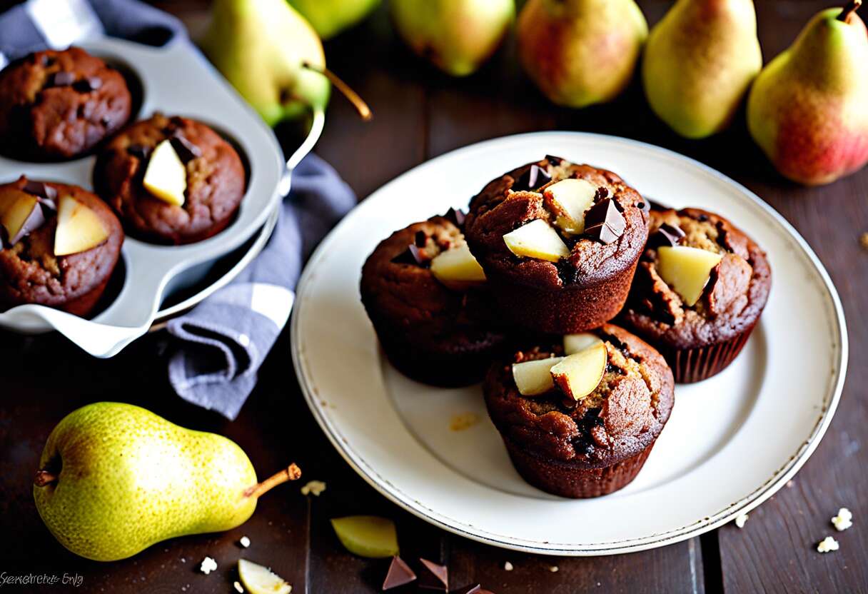 Comment réussir la meilleure recette de muffins poire-chocolat ?