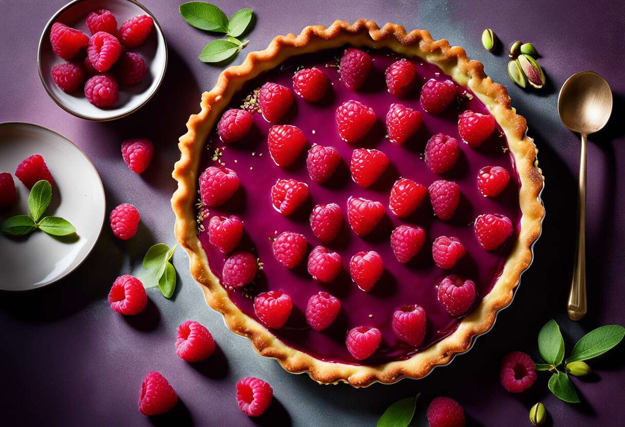 Recette facile de tarte à la framboise et pistache pour 2024