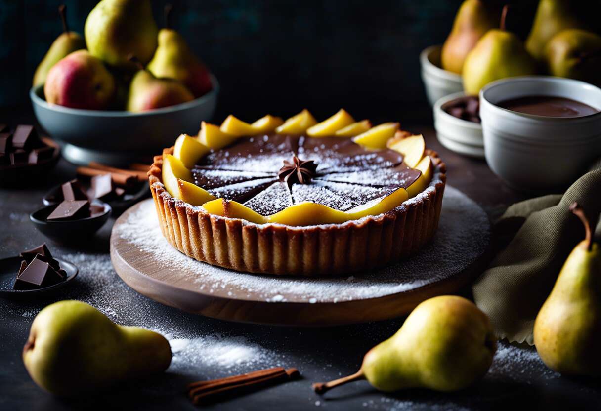 Recette de tarte poire chocolat