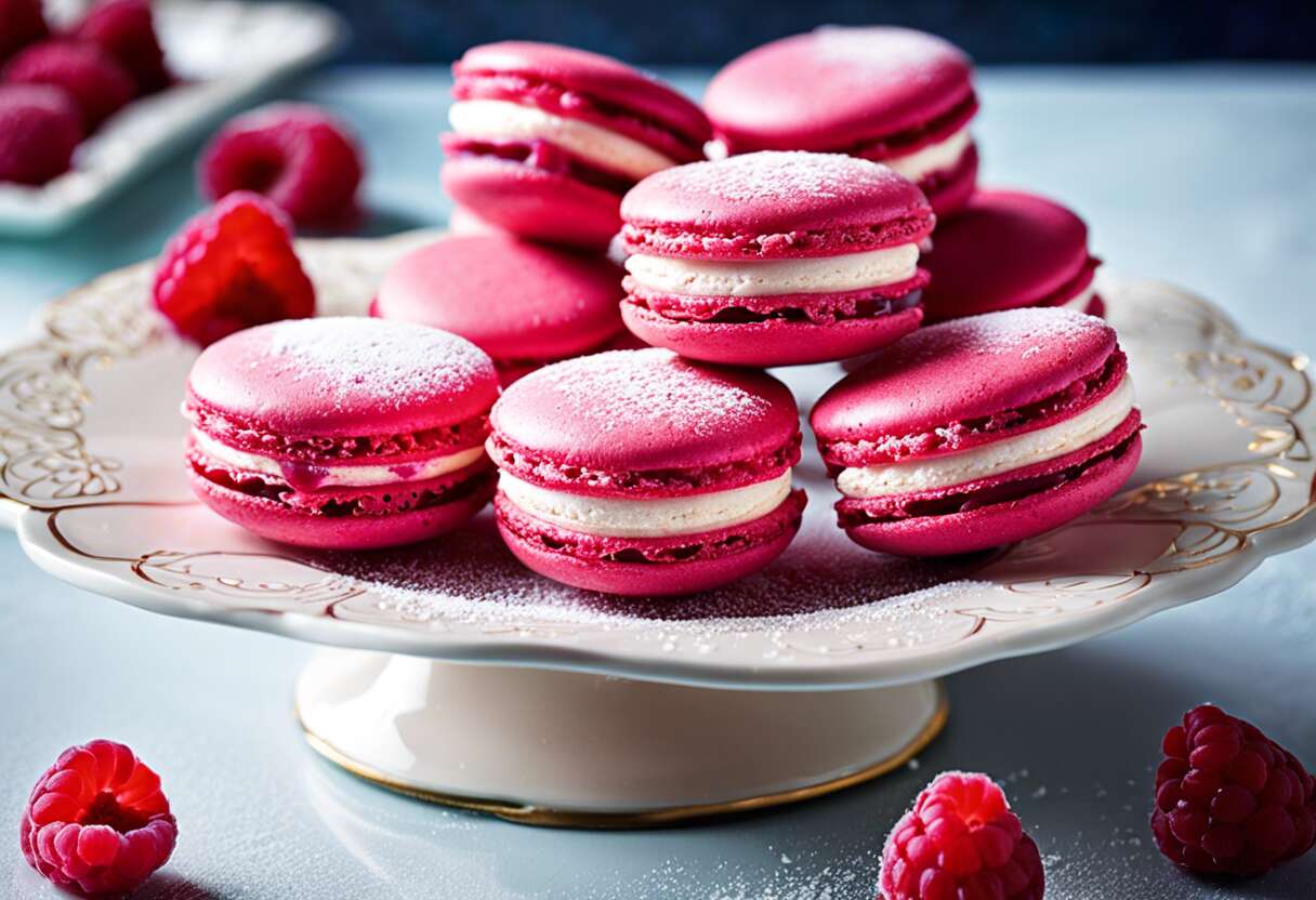 Recette de macarons à la framboise