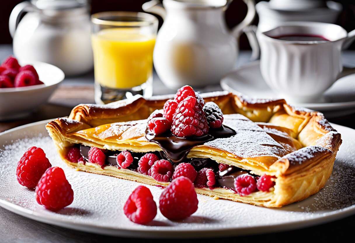 Recette galette des rois chocolat et framboises