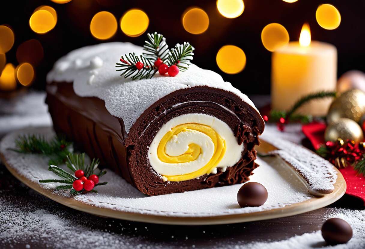 Recette de bûche de Noël imprimée : la tendance des fêtes 2024