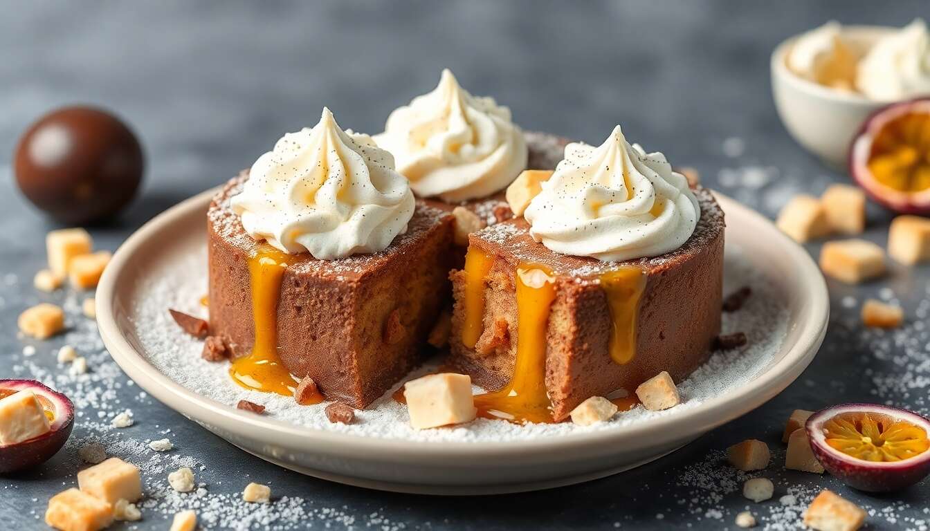 Recette : entremets chocolat au lait et passion