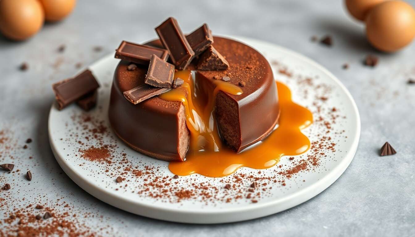 Recette d'entremets chocolat caramel