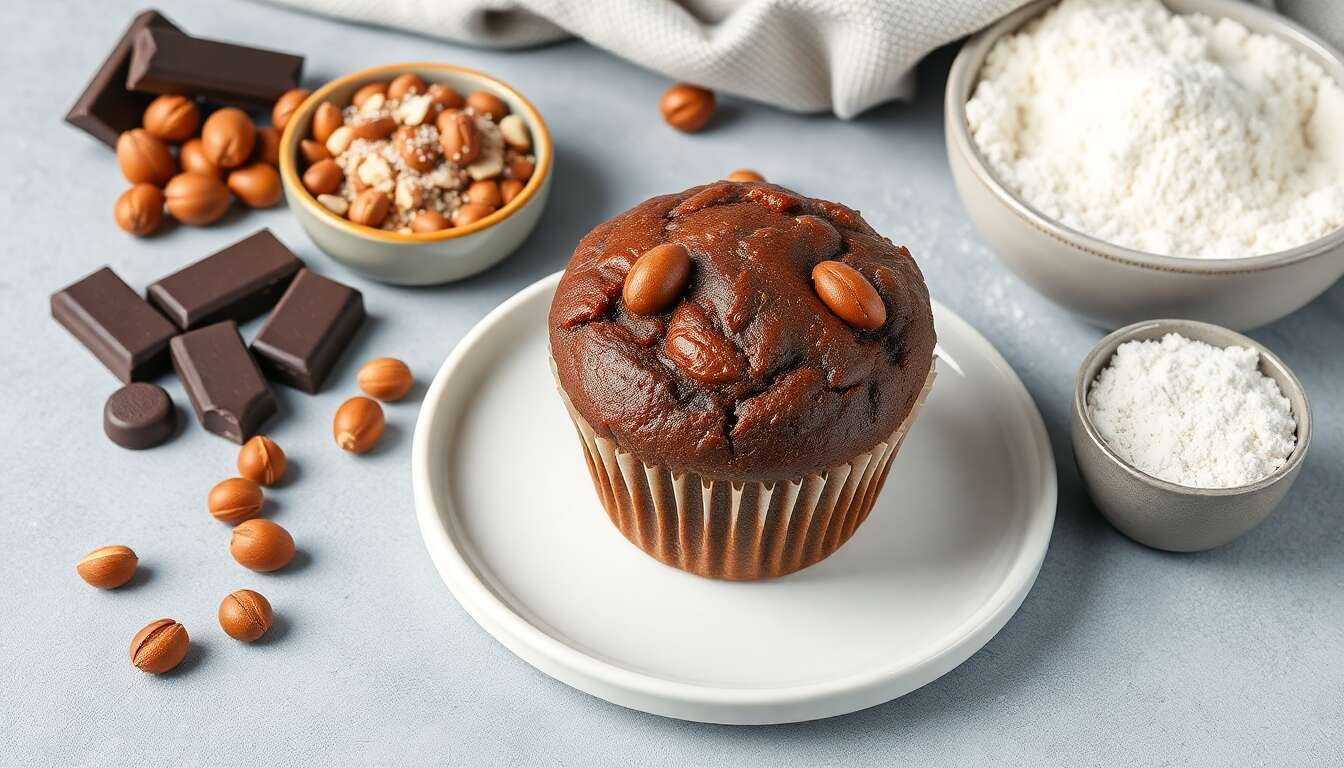 Recette de muffins chocolat noisettes