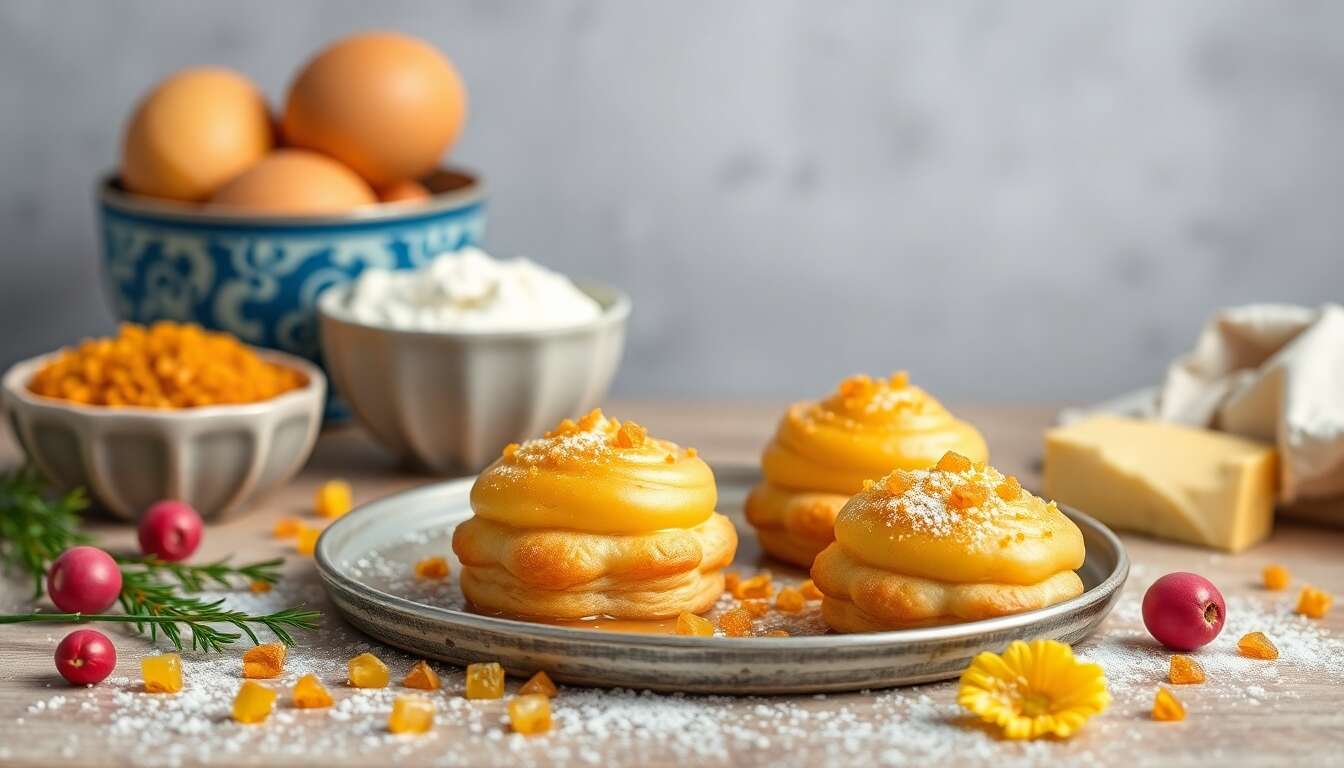 Recette facile : petits choux au praliné