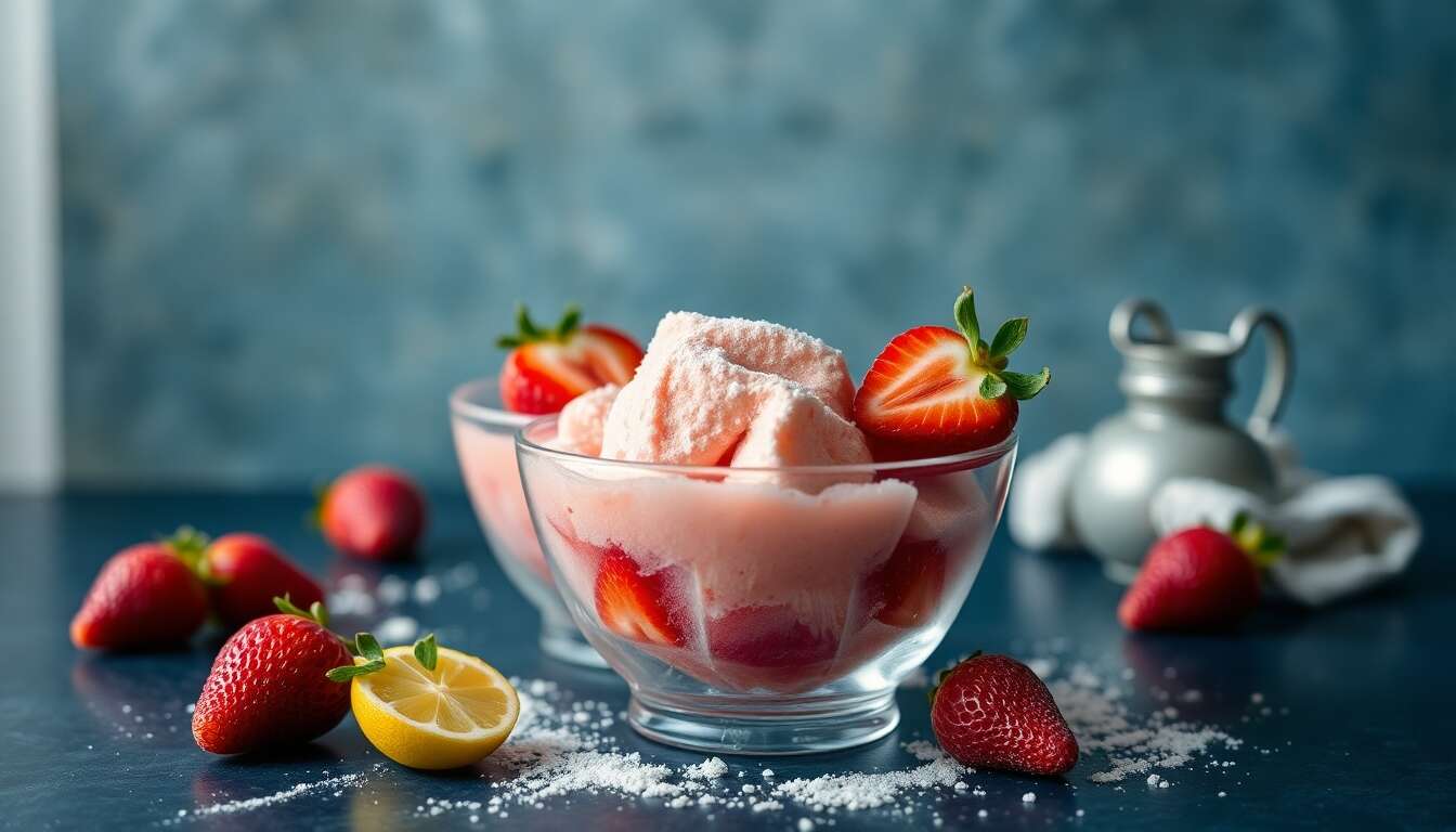 Recette de sorbet à la fraise maison