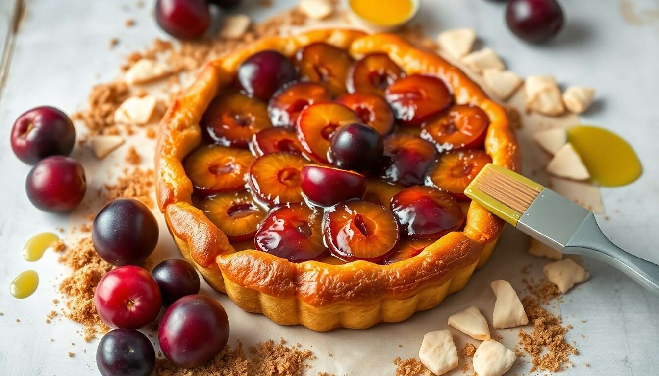 Recette tarte rustique aux mirabelles