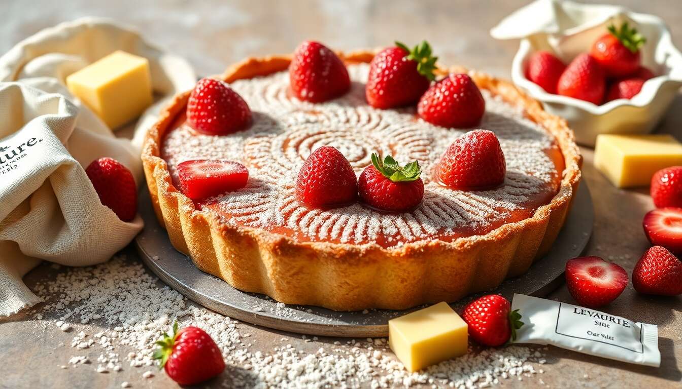 Recette de tarte rustique aux fraises