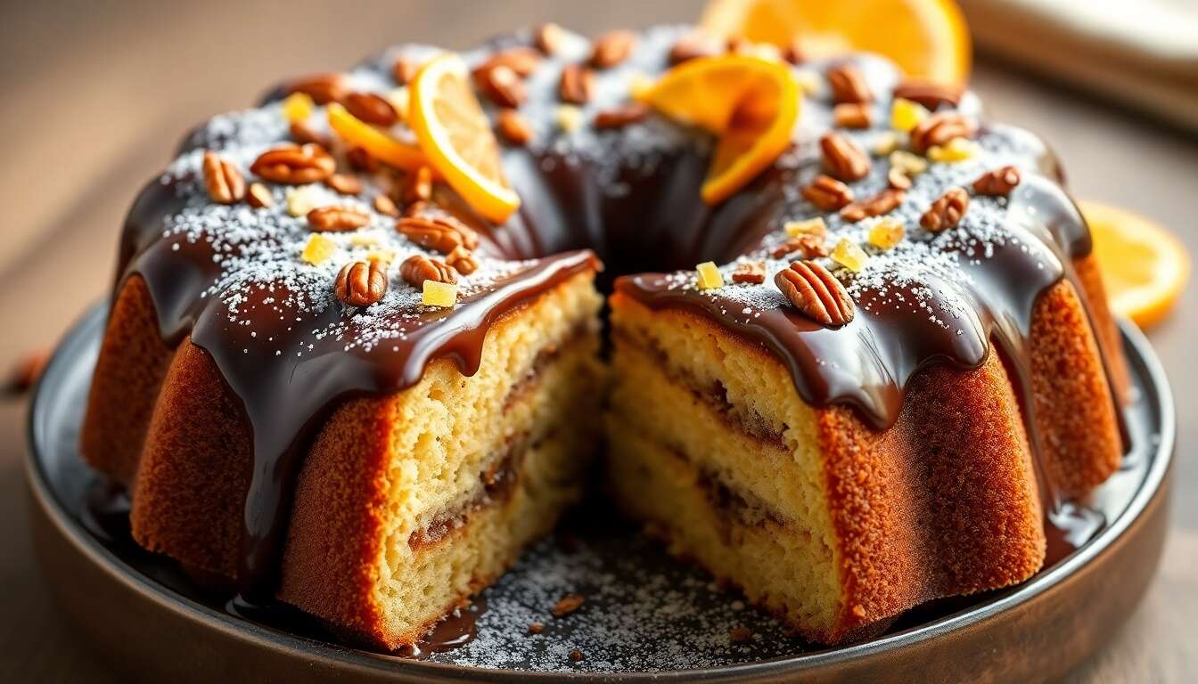 Bûche Dulcey, pécan et Agrumes : recette Gourmande