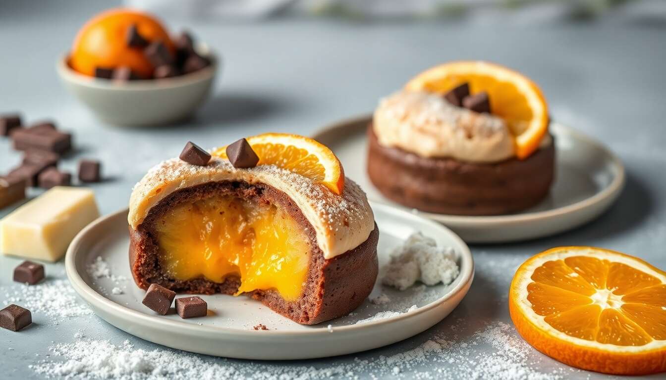 Recette d'entremets individuels chocolat orange