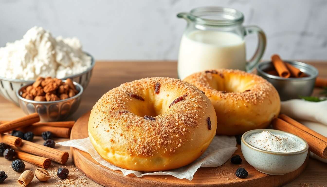 Recette de bagels cannelle et raisins