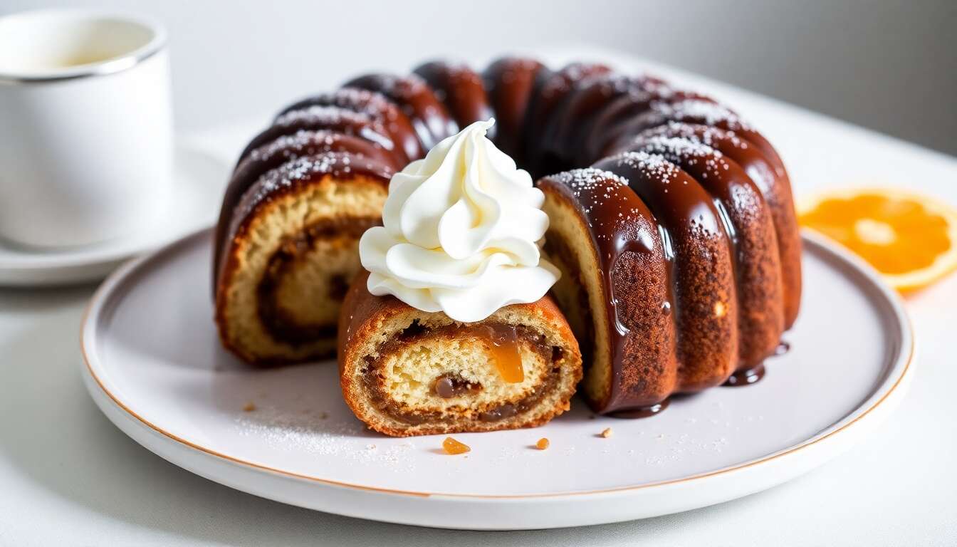 Bûche praliné café clémentine : recette gourmande