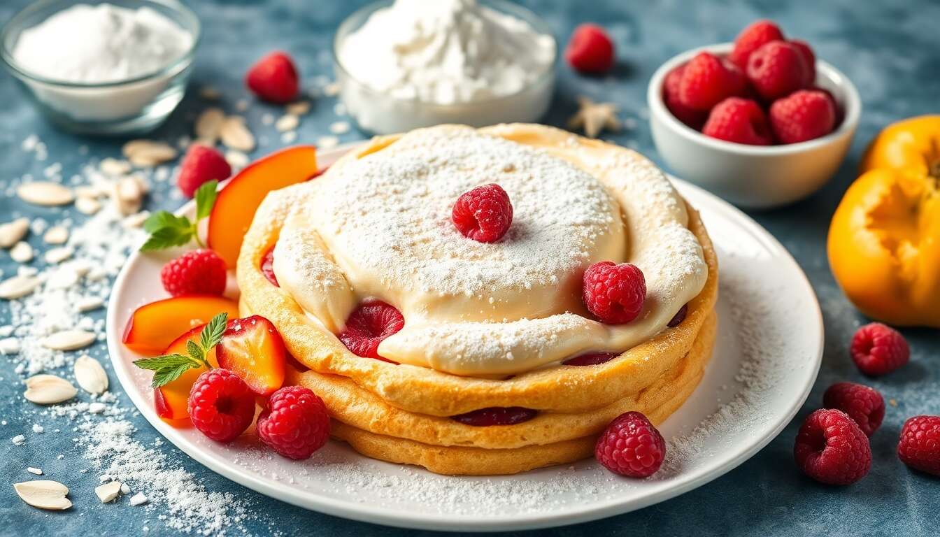 Recette de dacquoises aux framboises et nectarines