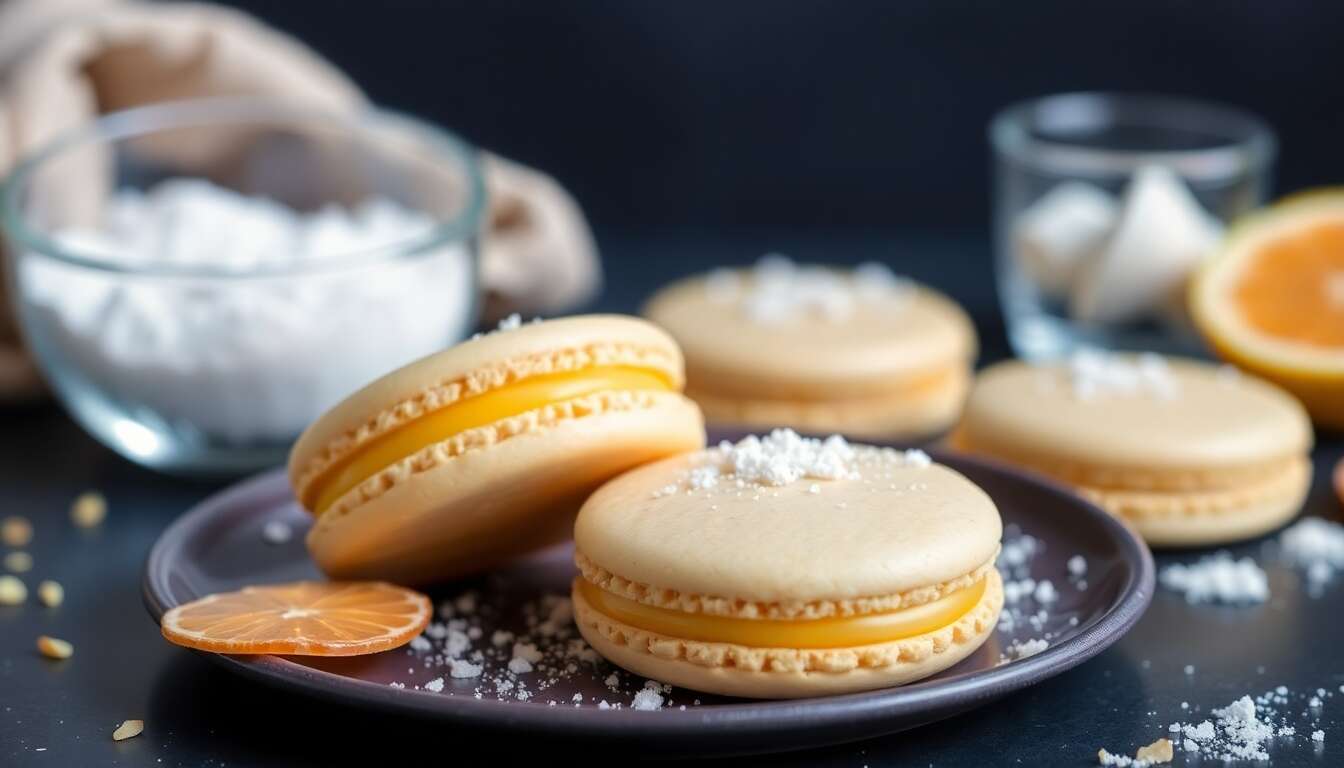 Recette de macarons Kallisté au miel et aux agrumes