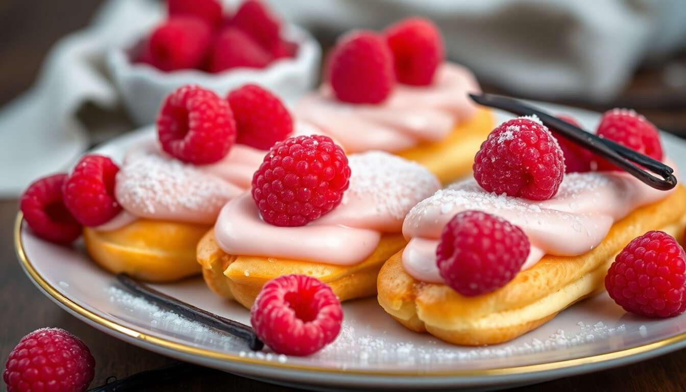 Éclairs aux framboises : recette gourmande étape par étape