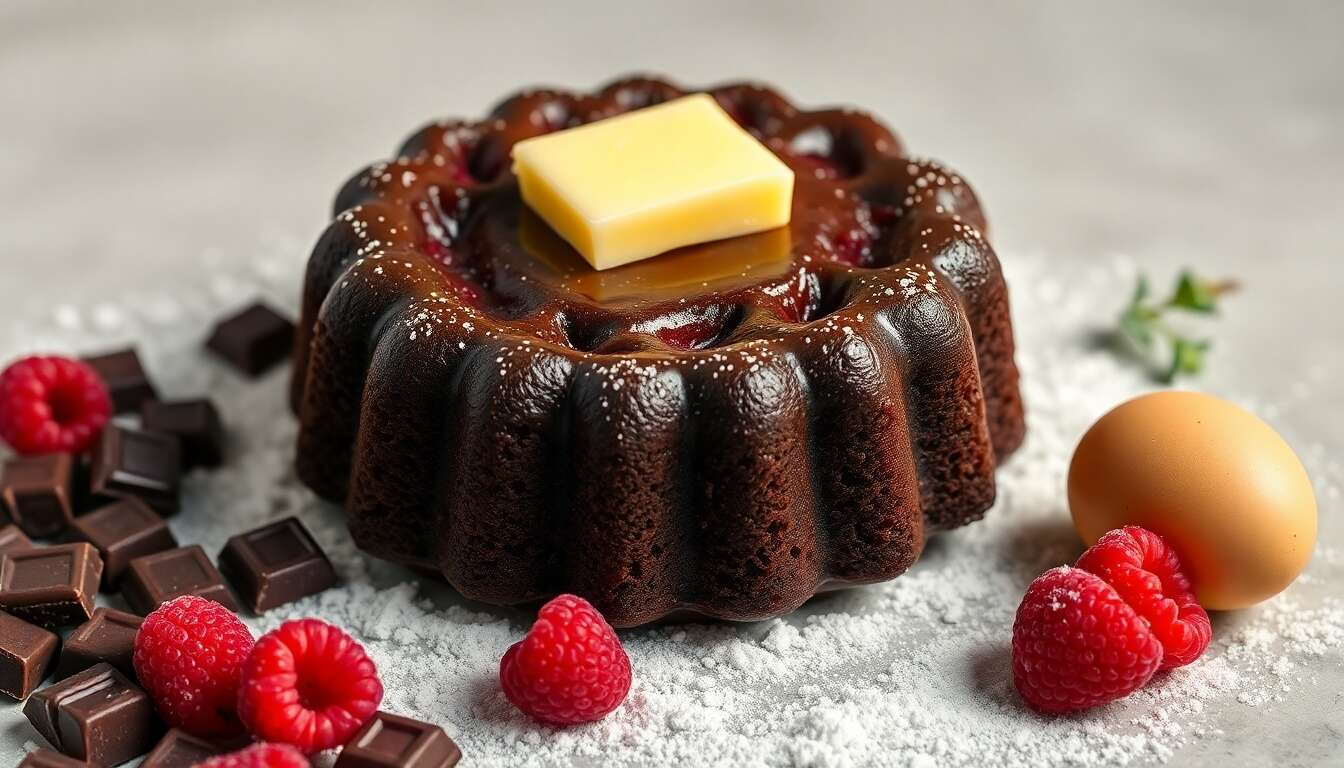 Fondant chocolat framboises à l'air fryer