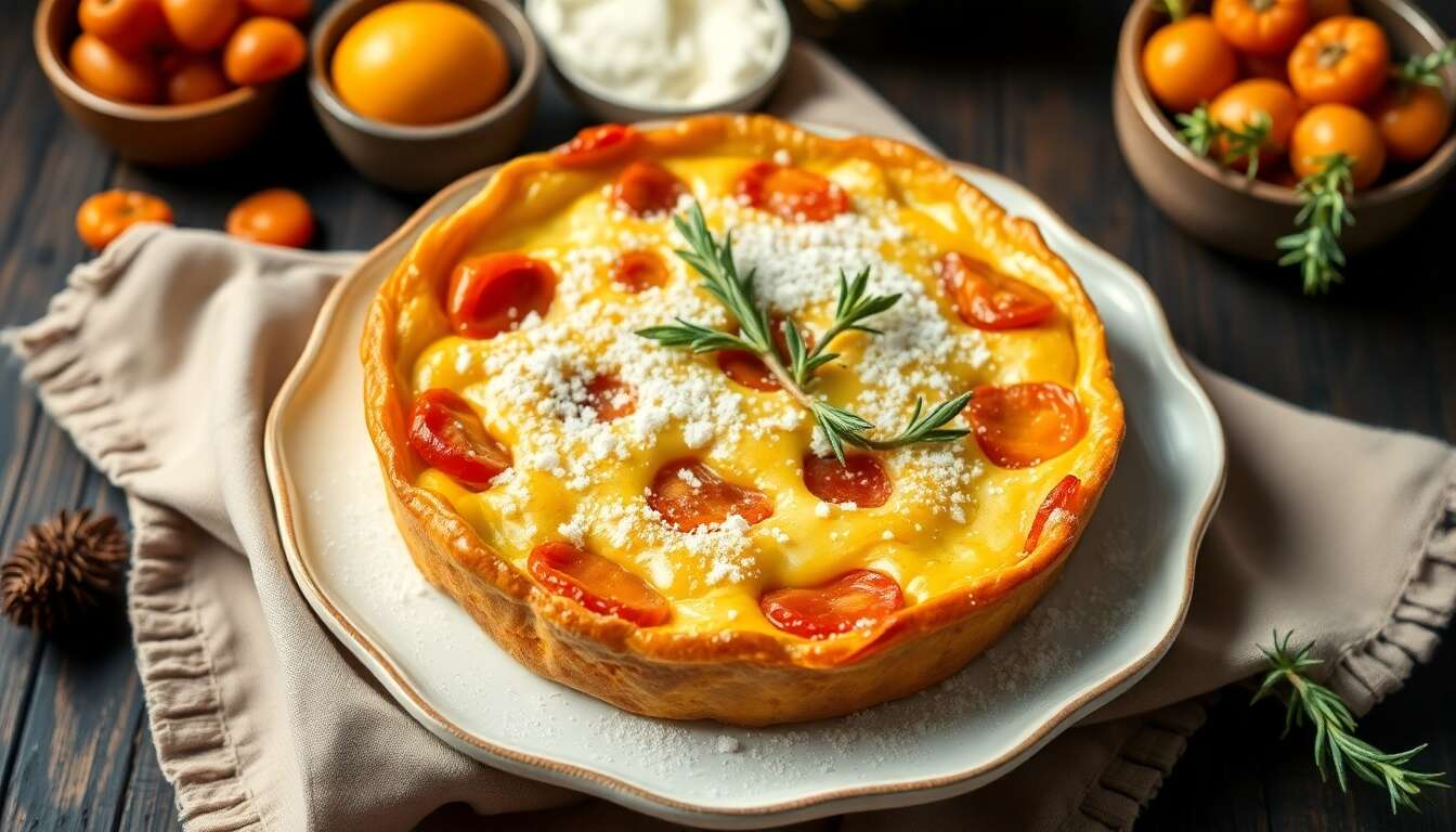 Clafoutis aux abricots et romarin : recette gourmande