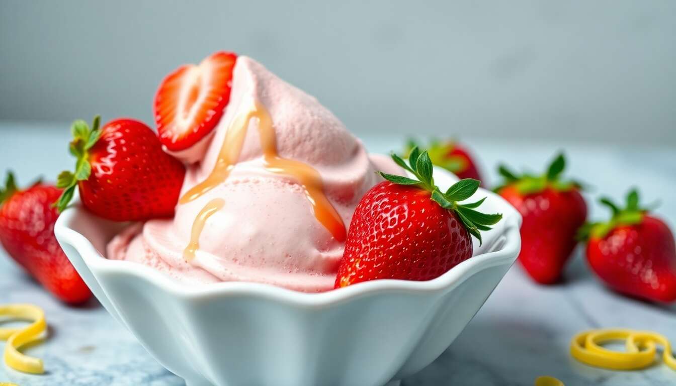 Éclat de Fraise : la Glace 2 Ingrédients qui Enchante !