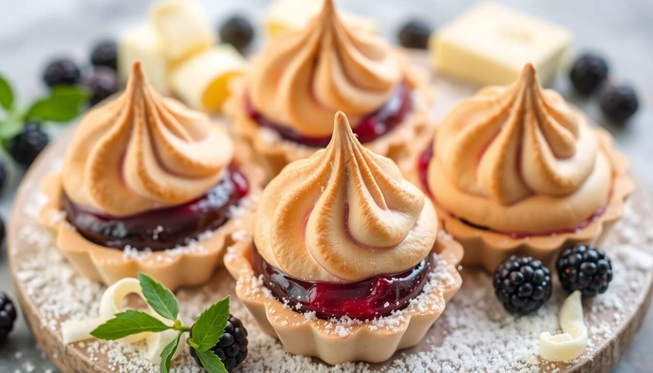 Recette de tartelettes meringuées au cassis : un délice fruité