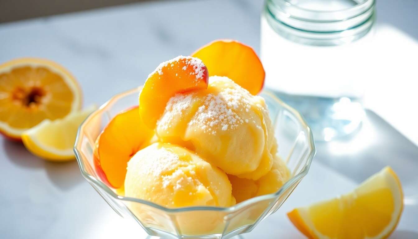 Recette facile : sorbet pêche fait maison