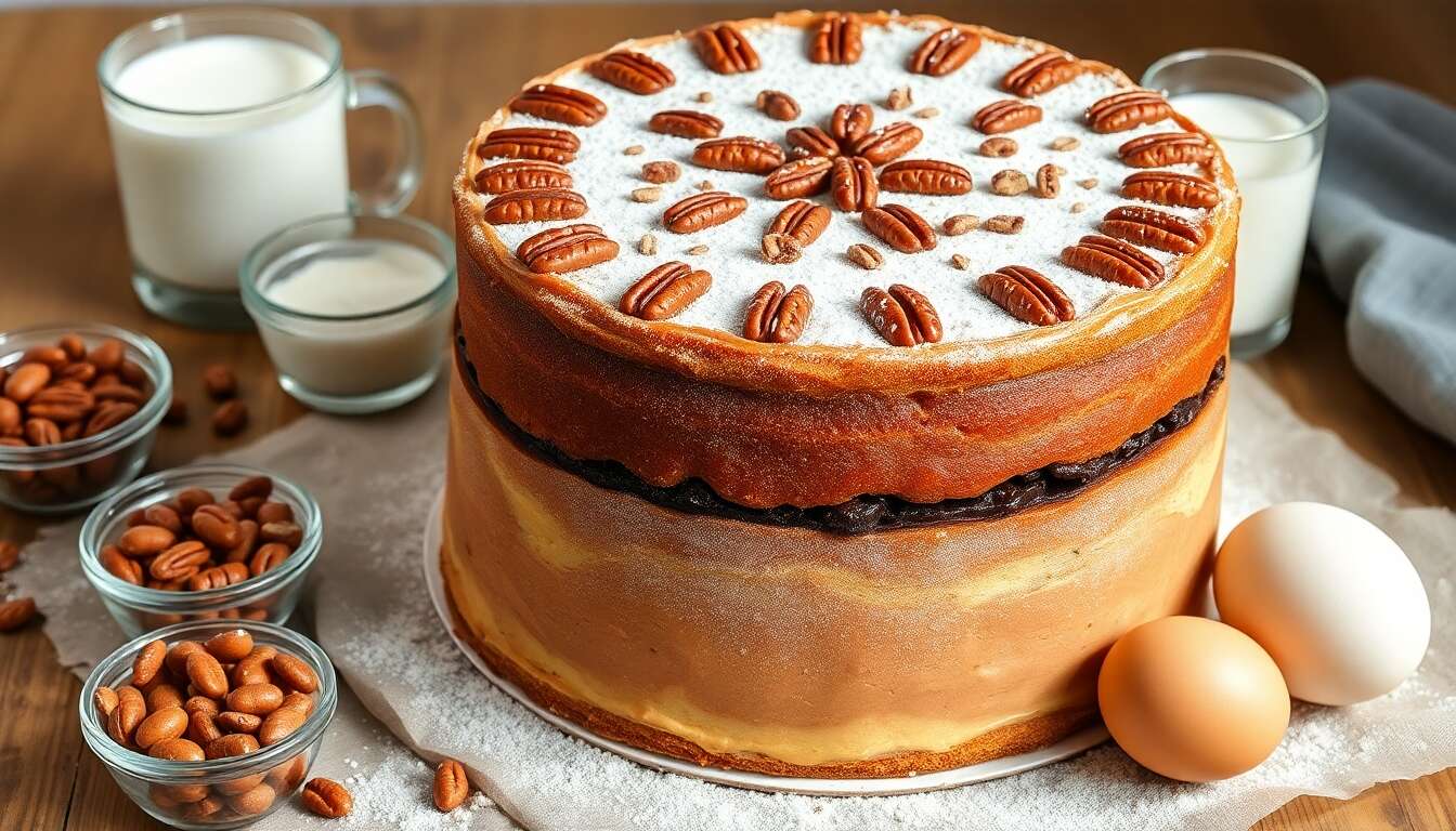 Délicieuse recette de cake gianduja aux noix de pécan