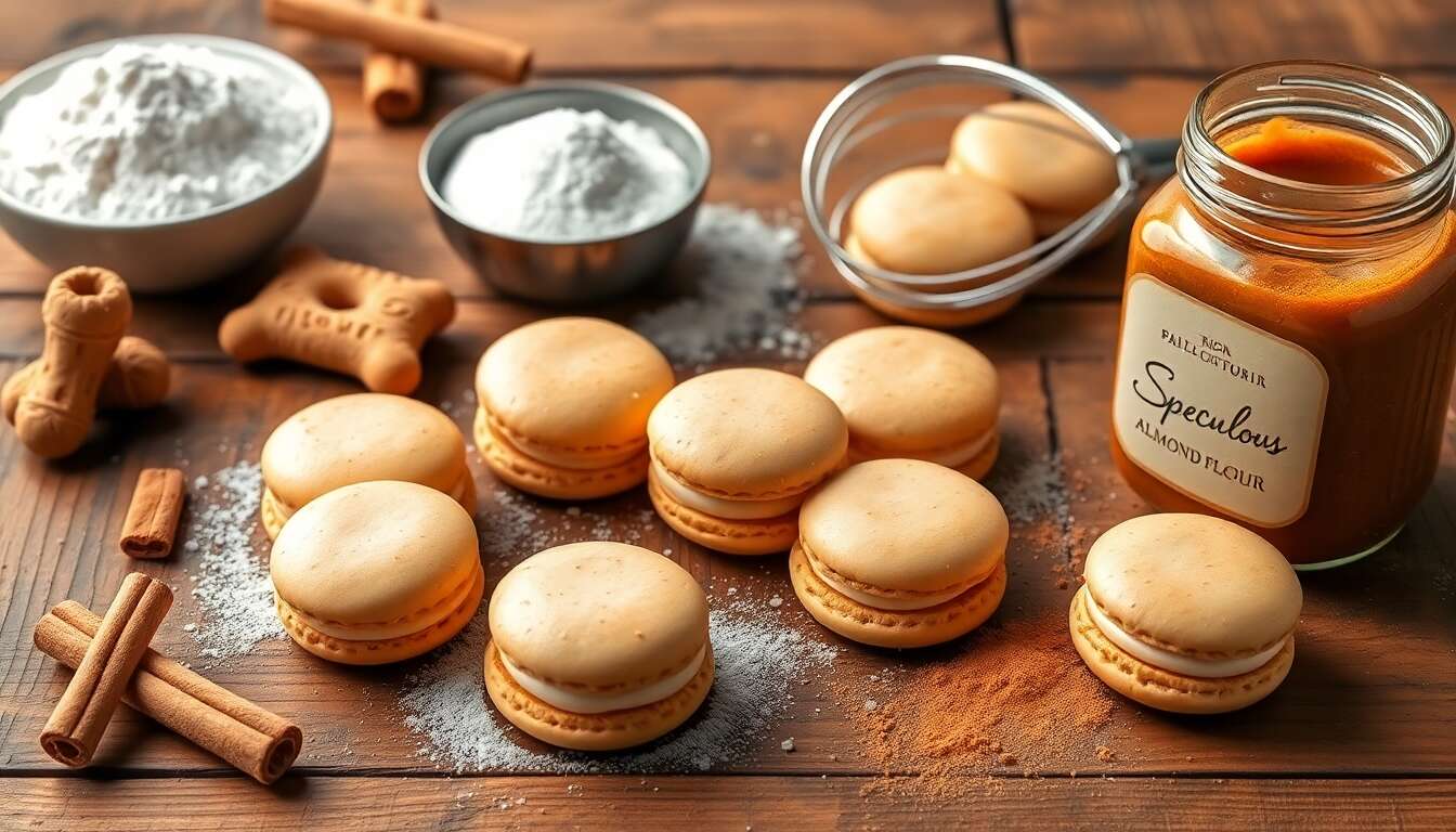 Recette macaron spéculoos : gourmandise à la cannelle