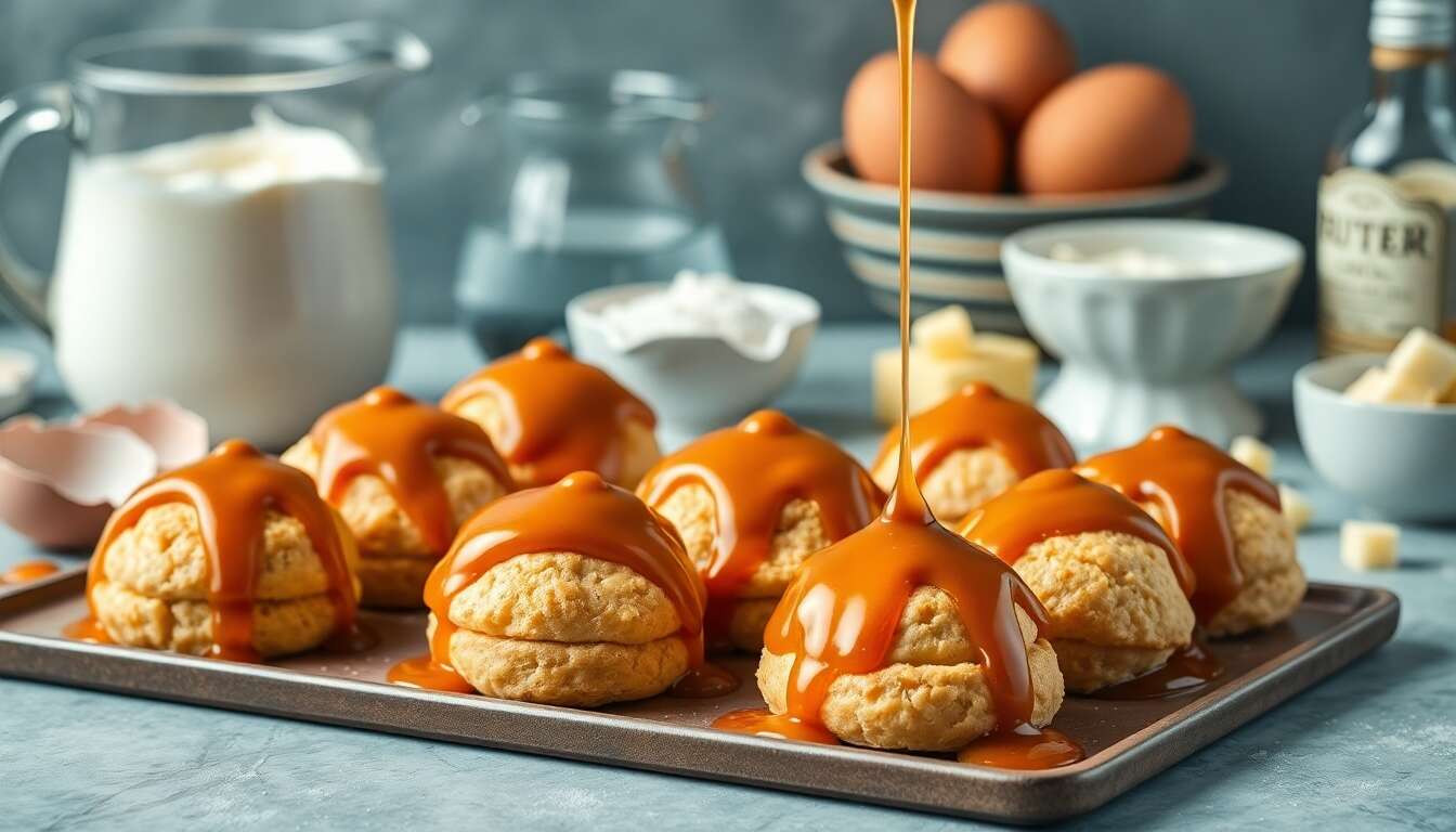 Profiteroles au caramel beurre salé : la recette savoureuse