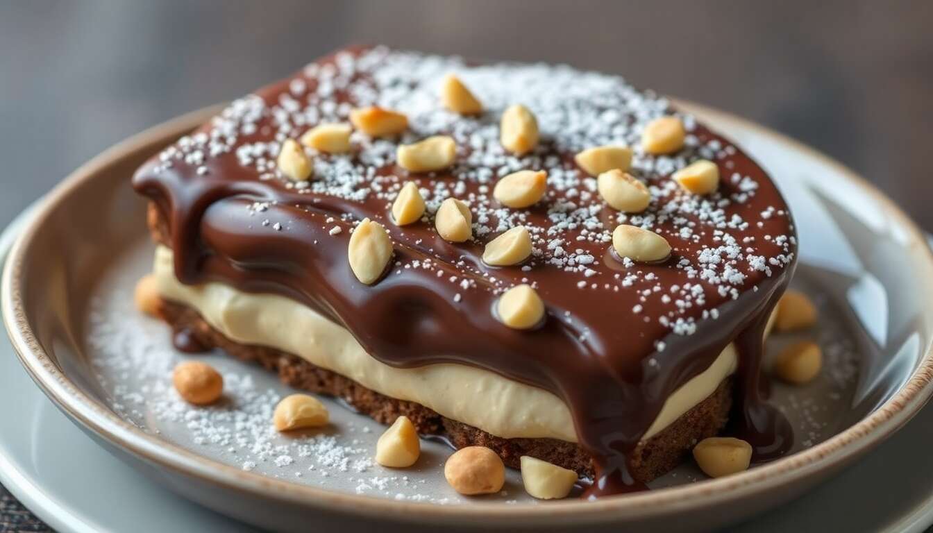 Entremets Chocolat Cacahuète Façon Snickers : recette Gourmande
