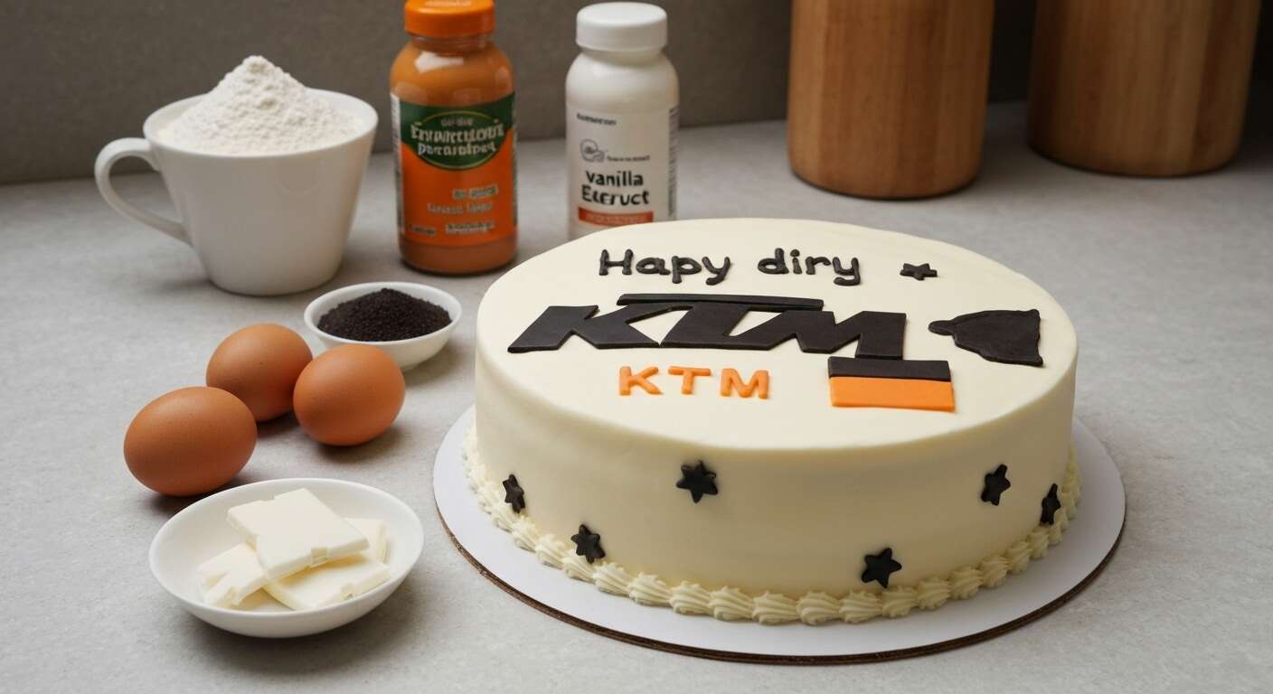 Gâteau d'anniversaire personnalisé KTM : recette facile