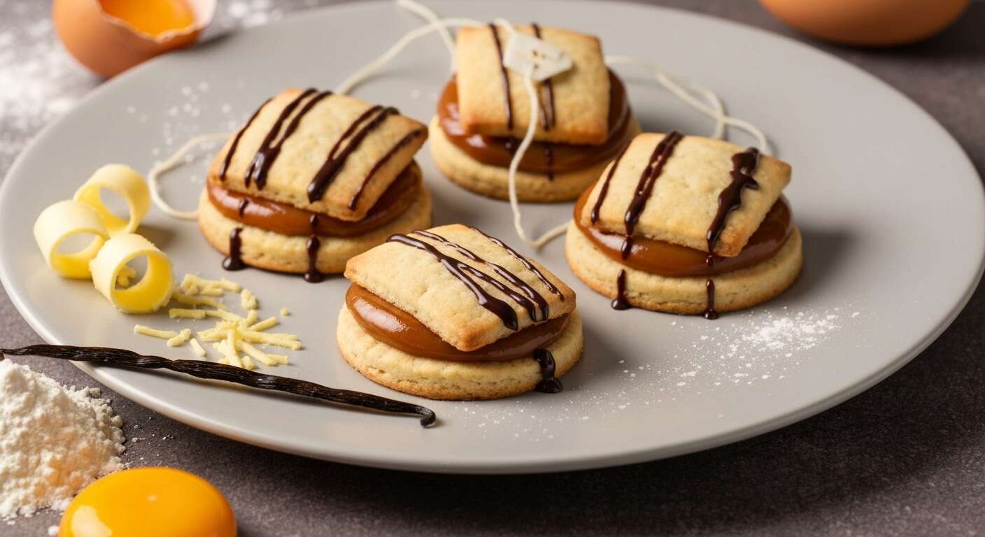 Recette de Biscuits Sachet de Thé avec Glaçage Confiture de Lait