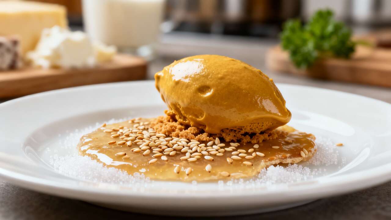 Mousse Dulcey et Nougatine de Sésame : recette gourmande